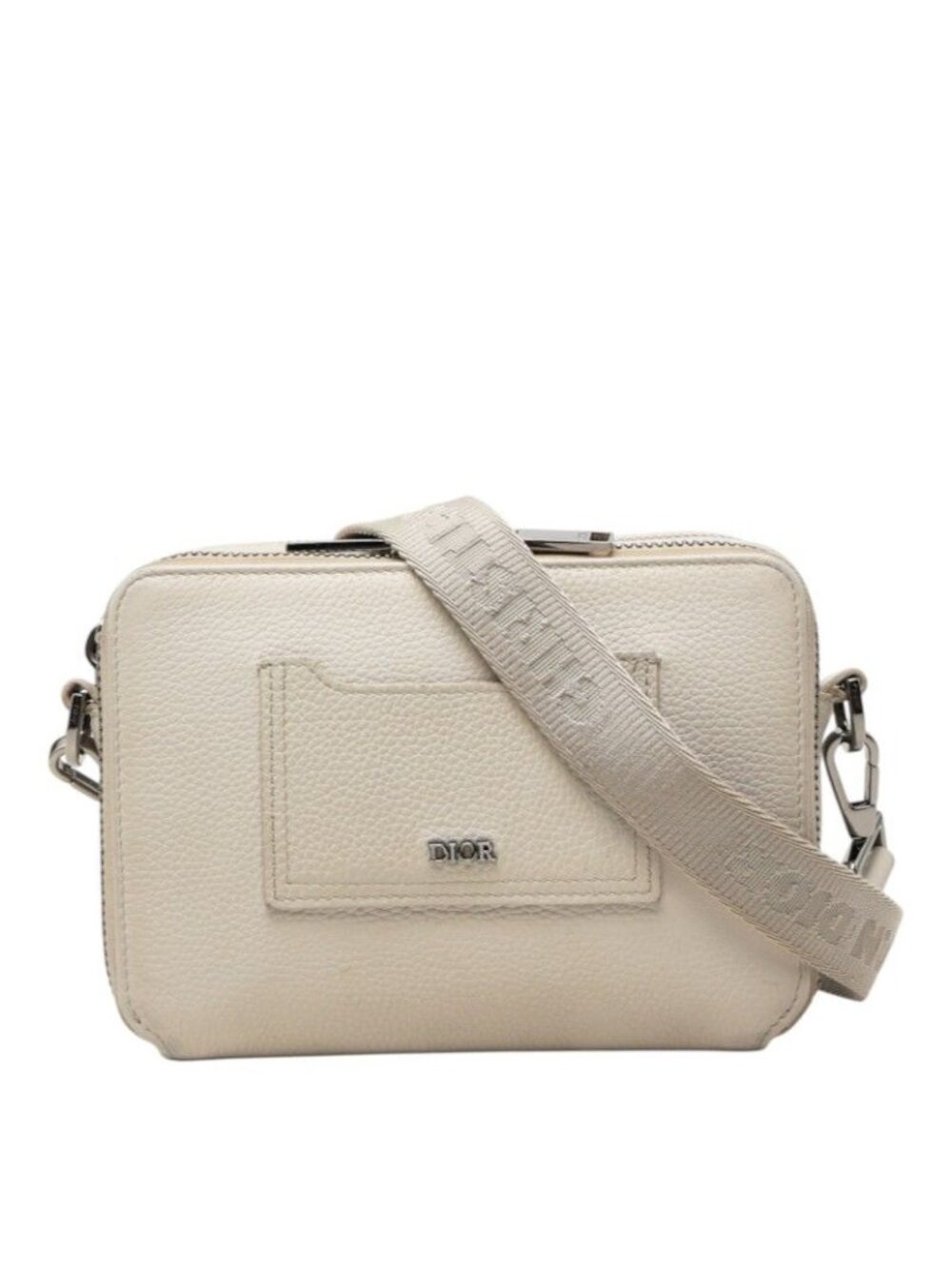 Dior Crossbody Shoulder Bag Ivory Leather